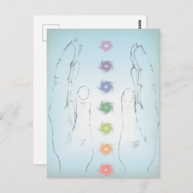 Hände heilen postkarte (Vorne/Hinten)
