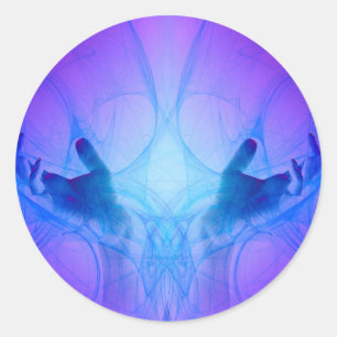 Hände heilen runder aufkleber