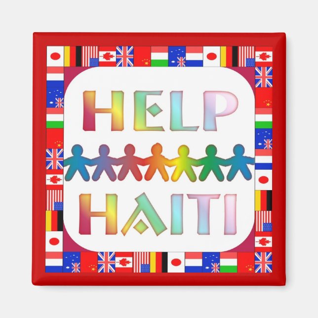 Hände Helping Haiti Magnet (Vorne)