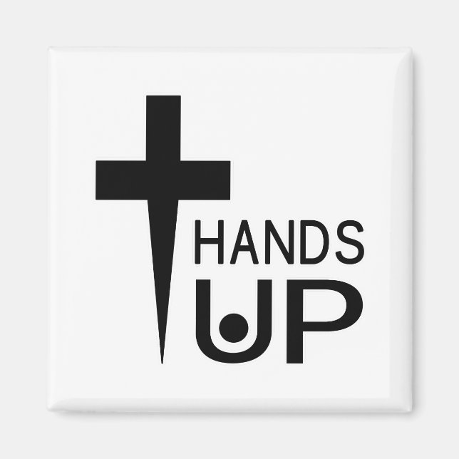 Hände hoch magnet (Vorne)