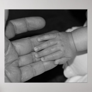 Hände in Schwarz und Weiß Poster