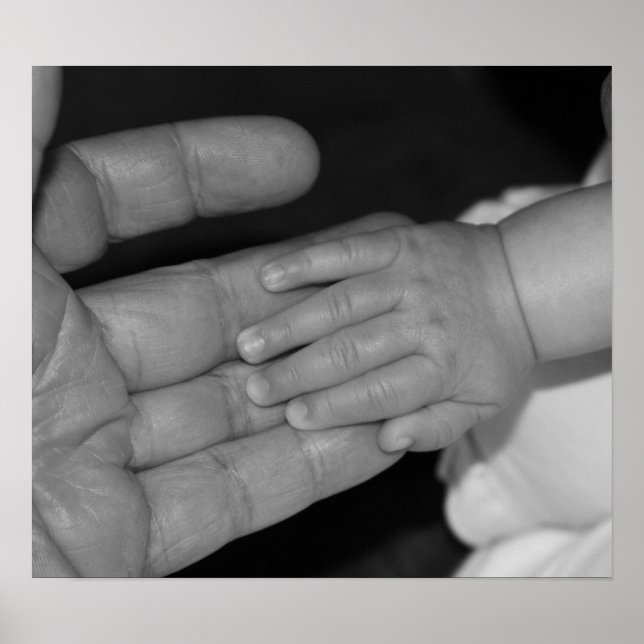 Hände in Schwarz und Weiß Poster (Vorne)