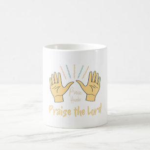 Hände loben; den Christlichen Herrn loben Kaffeetasse