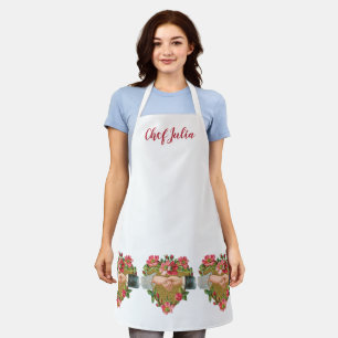 Hände mit Blume, Vintager Viktorianischer Valentin Schürze