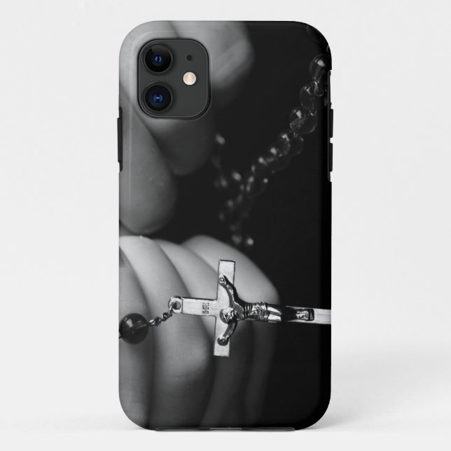 Hände mit Rosenkranzperlen Case-Mate iPhone Hülle (Rückseite)