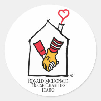 Hände Ronald McDonald Runder Aufkleber