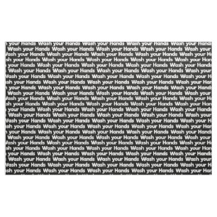 Hände schwarz waschen stoff