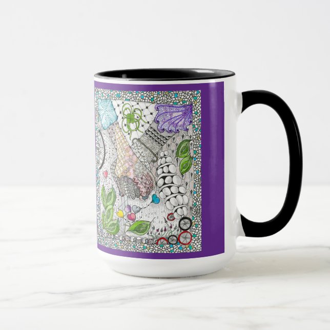 Hände über Herz neu besucht Tasse (Rechts)