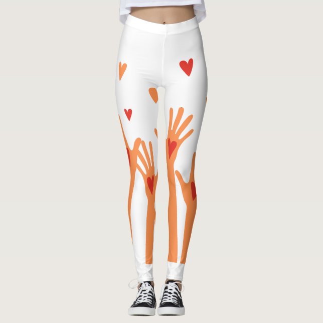 Hände und Herzen Leggings (Vorderseite)