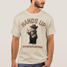 Hände Up Motherfluffer Funny Niedlich Cowboy Cat