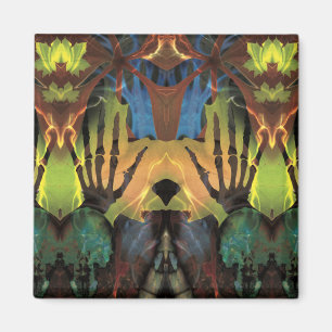 Hände von Herbstmagneten Magnet