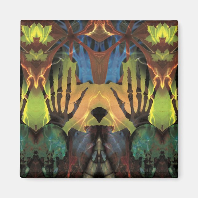 Hände von Herbstmagneten Magnet (Vorne)