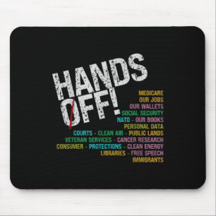 Hände von unseren Freiheiten schützen, was Mousepad