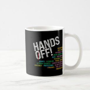 Hände von unseren Freiheiten schützen, was Problem Kaffeetasse