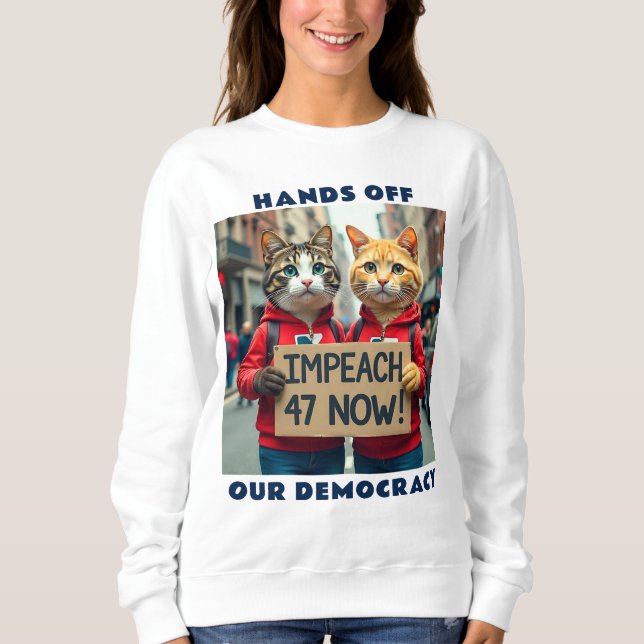 Hände von unserer Demokratie politisch Sweatshirt (Vorderseite)