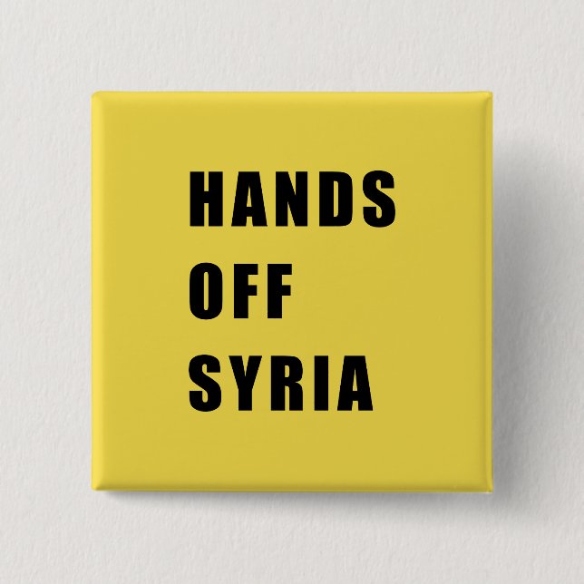 Hände vor Syrien Button (Vorderseite)