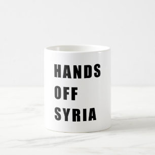Hände vor Syrien Kaffeetasse