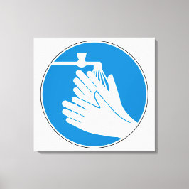 Hände waschen (Gesundheit und Sicherheit) (Hygiene Leinwanddruck