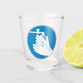 Hände waschen (Gesundheit und Sicherheit) (Hygiene Schnapsglas