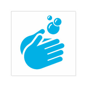 Hände waschen - Hand waschen Hygiene Arzt Grippe Permastempel