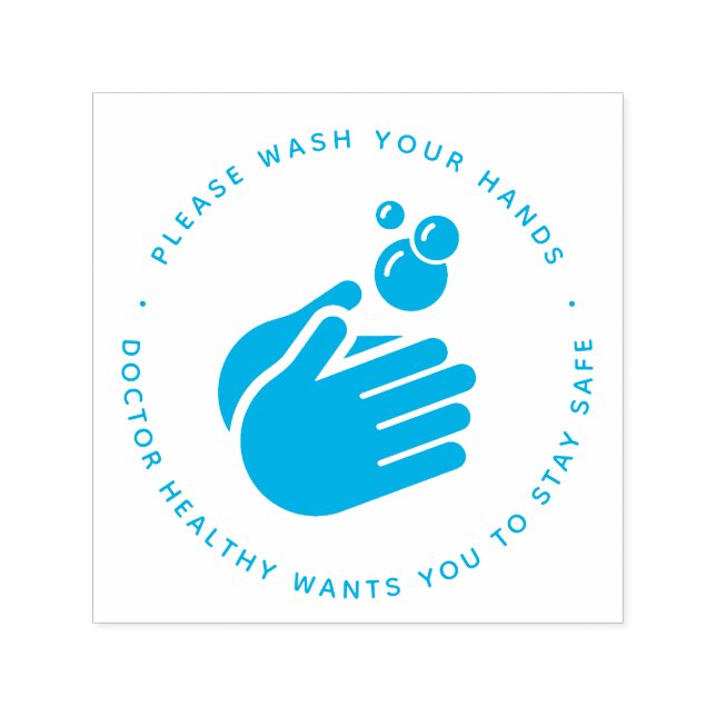 Hände waschen - Koronavirus und Grippe von Hand wa Permastempel (Design)