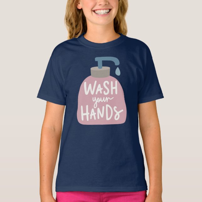 Hände waschen T-Shirt (Vorderseite)