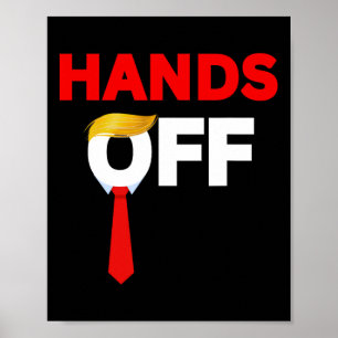Hände weg 2025 Anti-Trump-Zölle Politische Protest Poster