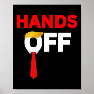 Hände weg 2025 Anti-Trump-Zölle Politische Protest Poster