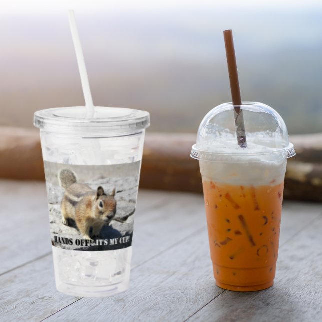 Hände weg! Erdeichhörnchen Wildlife Foto Acryltrinkbecher (In Situ)