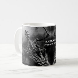 Hände weg! Mein Spezialbrauen. Skelett Kaffeetasse