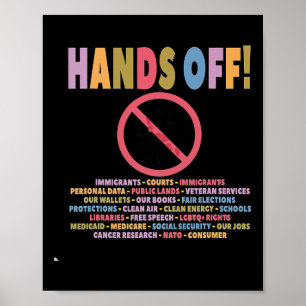 Hände weg Protest Anti Trump Shirt  Poster