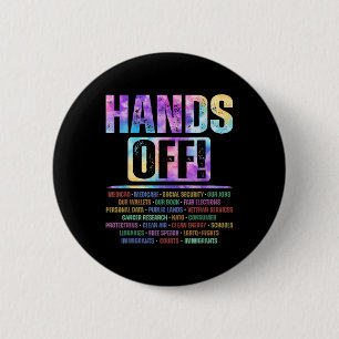 Hände weg Protest Sozialversicherung und Medicare Button