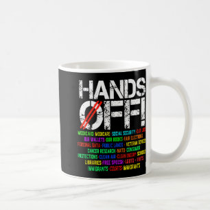 Hände weg Protest Sozialversicherung und Medicare Kaffeetasse