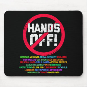 Hände weg Protest Sozialversicherung und Medicare Mousepad