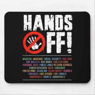 Hände weg Protest Sozialversicherung und Medicare Mousepad