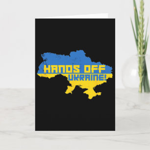 Hände weg von der Ukraine bei ukrainischen Protest Karte
