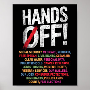 Hände weg von meinem Protest zur Sozialversicherun Poster