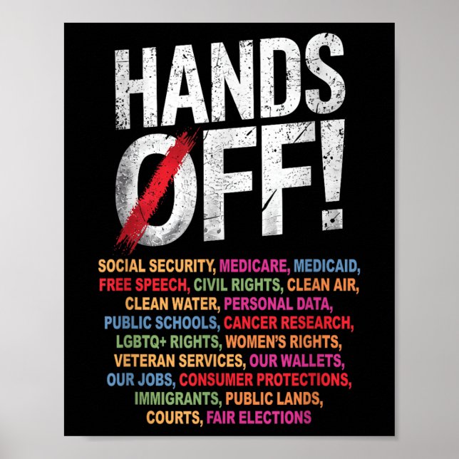 Hände weg von meinem Protest zur Sozialversicherun Poster (Vorne)