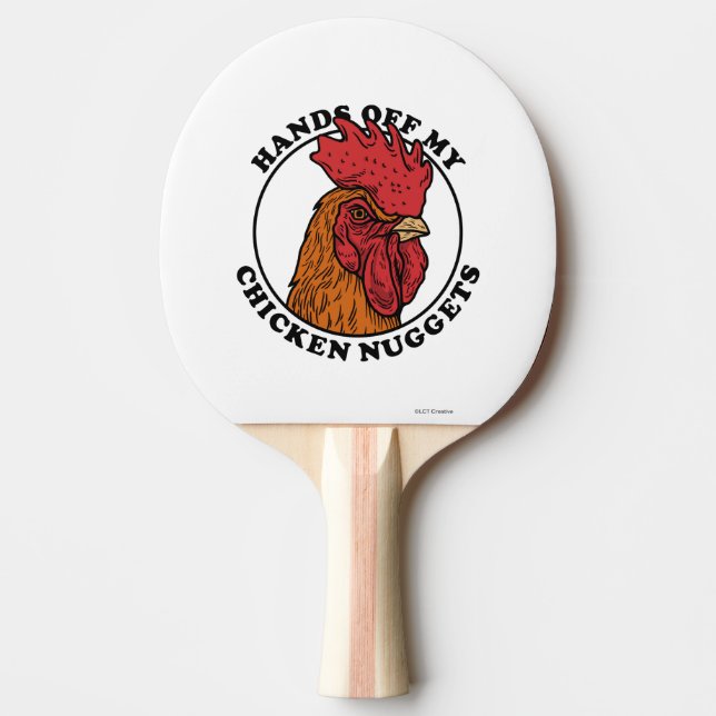 Hände weg von meinen Hühnchen-Nuggets Tischtennis Schläger (Vorderseite)