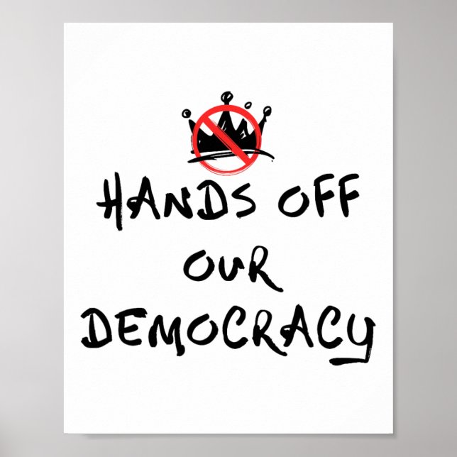 Hände weg von unserer Demokratie Poster (Vorne)