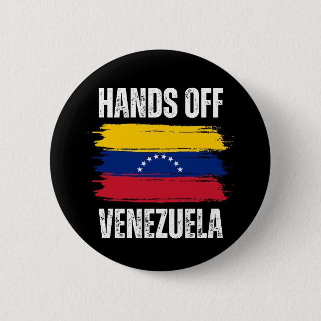 Hände weg von Venezuela Button (Vorderseite)