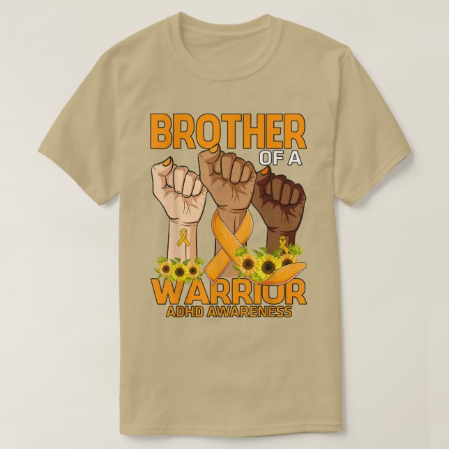 Händebruder eines Kriegers ADHS Awareness Sonnenbl T-Shirt (Design vorne)