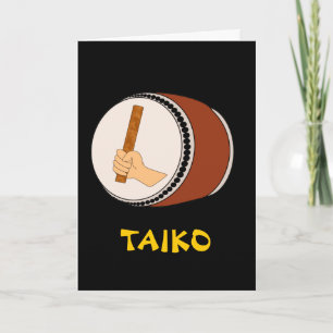 Händekleber Taiko Trommelfell Japanisches Trommeln Karte