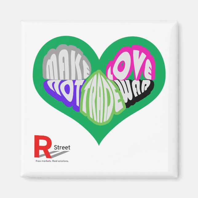 Handel als Liebe des Handelskrieges Magnet (Vorne)