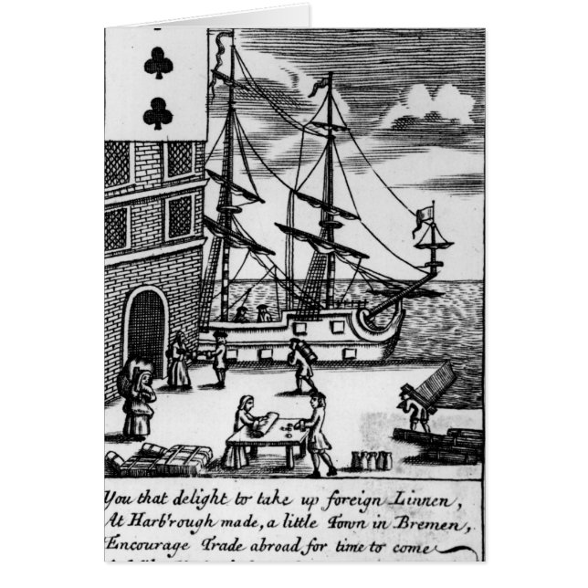 Handel bei Harborough, englische Spielkarte (Vorne)