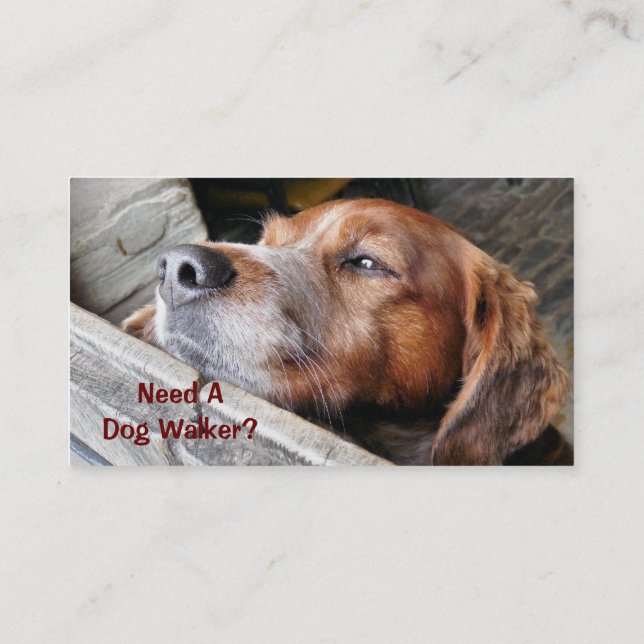 HANDEL, HUNDE GEHEN. VISITENKARTE (Rückseite)