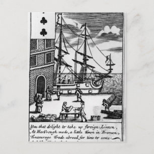 Handel in Harborough, englische Spielkarte Postkarte