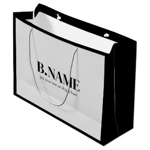 Handel mit kundenspezifischen Logos für Schwarz un Große Geschenktüte