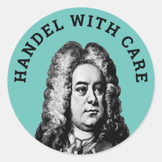 Händel mit Vorsicht Runder Aufkleber