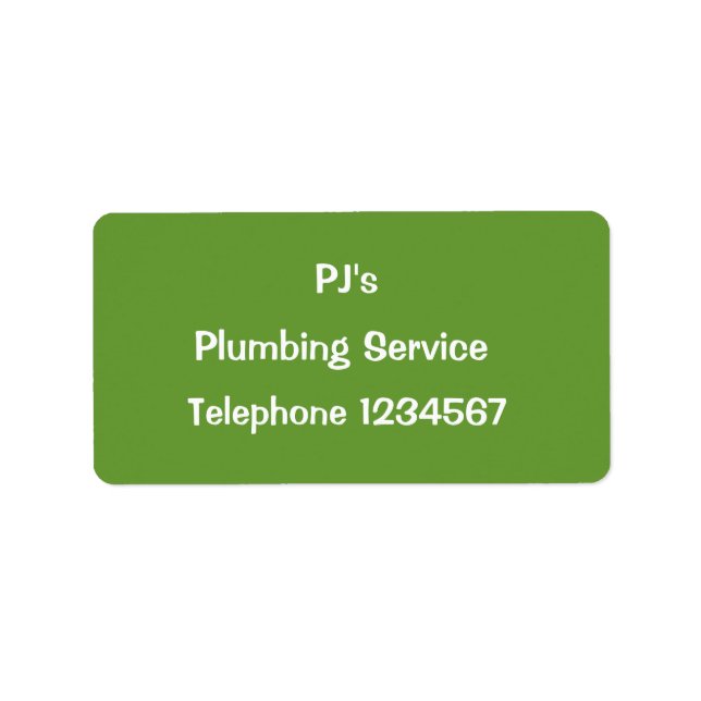 HANDEL - PLUMBERN ADRESSAUFKLEBER (Vorne)
